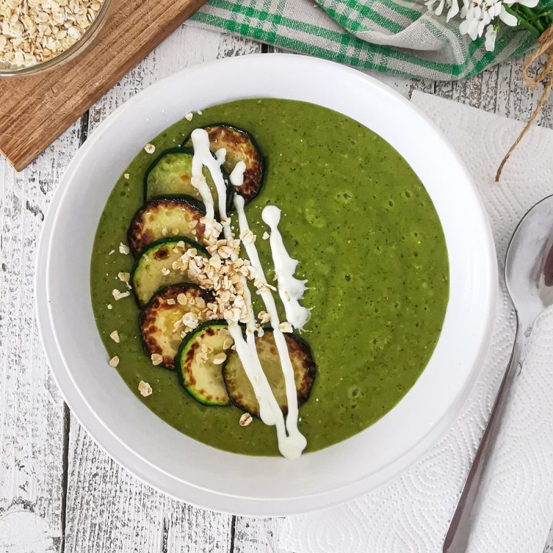 CREMA DI ZUCCHINE CON FIOCCHI D'AVENA