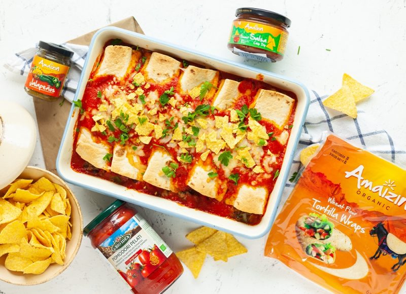 ENCHILADAS MESSICANE CON CARNE MACINATA