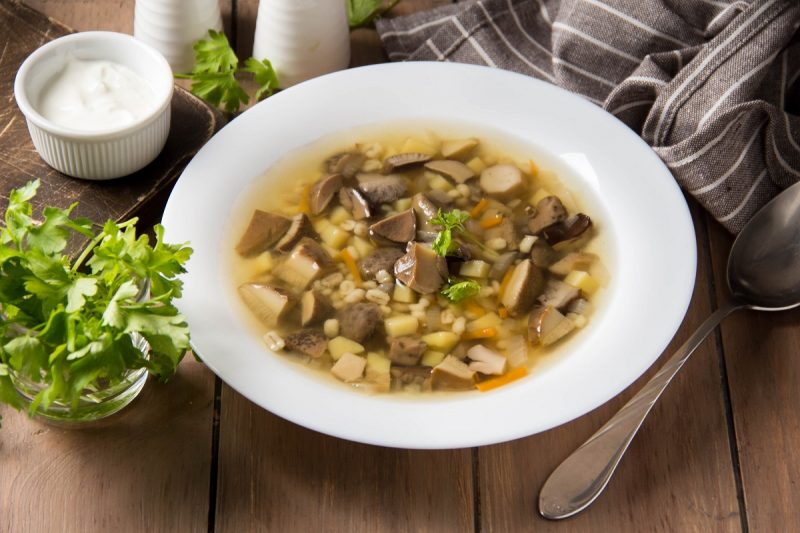 Zuppa d'Orzo con Funghi Porcini