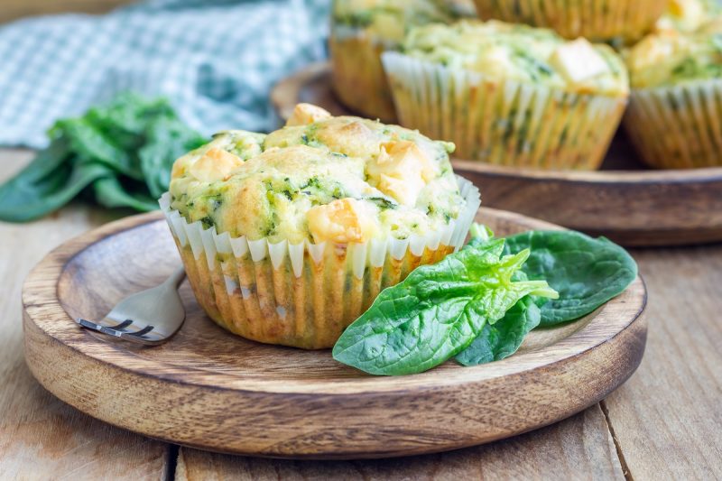 MUFFIN CON FETA E SPINACI