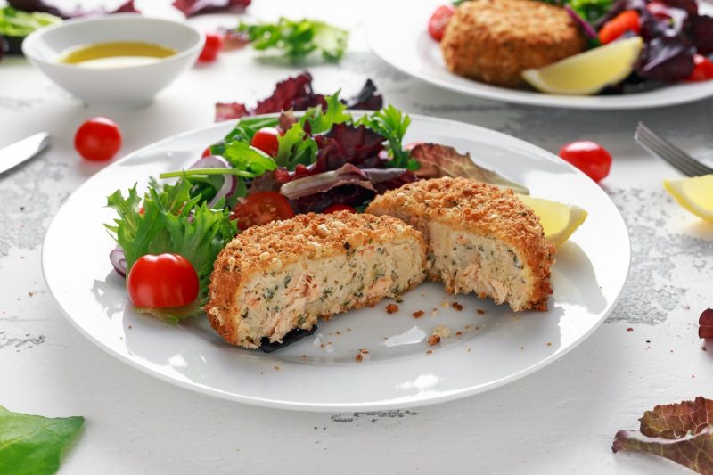 POLPETTE DI SALMONE CON SPINACI